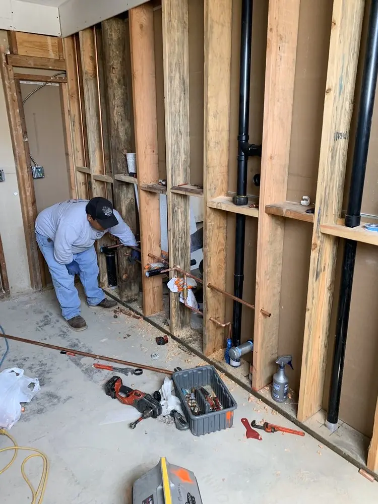 Commercial rough-in plumbing for Gas Line Repair in Belmont Park